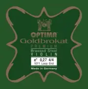 Goldbrokat Brassed Premium Violin E String - Strong (0.27) Guage, 4/4, Loop End