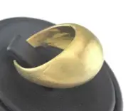 Domed (Big) Adjustable Ring raw Brass (19mm 9US inner size ) 3068