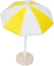 Miniature Beach Sun Umbrella Decor Yellow Fairy Garden Moss Landscape Bonsai for Micro Landscape and Terrarium Adorable Mini House Accessories
