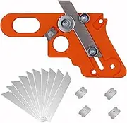 KEWAYO Edge Banding Trimmer, Wood Trimming Edge Knife with 10pc Replacement Blade, Straight Veneer Arc Trimming Tool for All Directions Plastic PVC Melamine