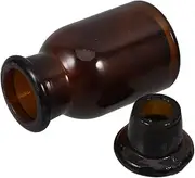 LIFKOME Wide Mouth Amber Bottle Leakproof Glass Container for Laboratory Use UV Protection Easy to Clean for Liquid Storage and Efficient Retrieval