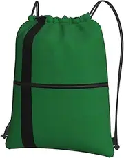 EdWal Flag Of The Sultanate Of Delhi Print Drawstring Backpack Gym Bags Sports Bags With Zipper Pocket For Travel Beach, Black, One Size
