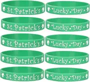 Kisangel Irish Bracelet St Patricks Day Party Supplies St Patrick's Day Party Supplies St Patrick's Day Wristbands Lucky Day Wristbands Green Bracelet St Patricks Day Accessory