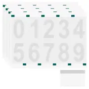 4 Sheets/40 Pcs 3 Inch 0-9 Vinyl Reflective Mailbox Numbers for Outside, White
