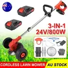800W Whipper Snipper Pruning Lawn Mower Cordless Grass Trimmer Weed Cutter Kit