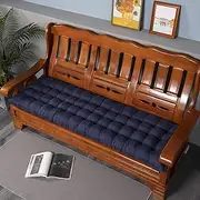 Hanyunpeiyuan Garden Bench Cushion (Without Benches) Outdoor 2/3 Persons Swing Chair Replacement Seat Pad Cushion Garden Patio Bench for Wooden Metal Bench (Navy Blue, 47 in)