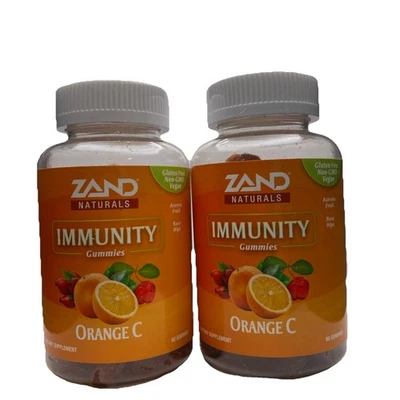 2 Packs x Zand Orange C Gummies Immunity Support Adults & Kids with Vit C Immune
