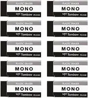 Tombow Eraser Mono Black 10 pcs PE01 (43 x 17mm) JCC-073AZ