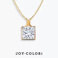 在飛比找博客來優惠-【JOY COLORi】1克拉 18K黃金 夢境公主方鑽石項