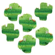 Mini Cactus Pinatas 6 Pack - Small Birthday Pinata Party Favors for Adults &