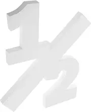 CIMAXIC Wooden Half-Year Photo Props Large Number Sign for Milestone Birthday Decor Reusable Party Decoration