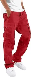 [Generic] Baggy Cargo Pants for Men 2025 Trendy Casual Y2k Parachute Pants Comfy Loose Hip Hop Harem Sweatpants with Pockets