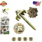 Wire Fence Fasteners - 100 Pack Galvanized Staples for Chicken & Garden Fencing
