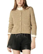ba & sh Gaston Shimmer Cardigan Sweater