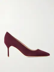 [Manolo Blahnik] Manolo Blahnik - Bb 70 Suede Pumps - Burgundy - IT40 IT 40 Burgundy