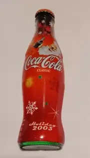 Holiday 2003 Coca-Cola Bottle Opened Santa Claus - NEW, UNOPENED