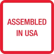 Tape Logic Labels "Assembled in U.S.A." 1" x 1" Red/White/Blue 500/Roll (USA303)