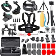 Black Pro 60 in 1 Camera Accessories Kit Compatible with Gopro Hero 13 12 11 10