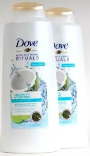 2 Dove Nourishing Rituals 20.4 Oz Coconut & Hydration Sweet Lime Scent Shampoo