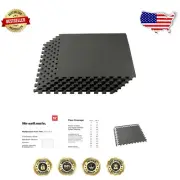3/8 Inch Thick EVA Foam Exercise Floor Mat - Interlocking Anti-Fatigue Tiles