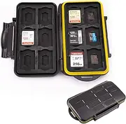 Waterproof Storage Case for 12 SD Cards and 12 Micro SD Cards SD SDHC SDXC