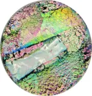 "Lilia 21mm x 21mm" Unique Individual Hand Made Dichroic Glass Cabochon RELEI