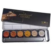 Finetec Artist Pearlescent, F0600, Watercolor Paint, Assorted Pearlescent Colors