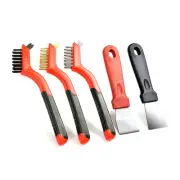 5pcs Heavy Duty Wire Brush Set for Efficient and Scrubbing