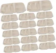 Ipetboom 25pcs Disposable Taco Plates with Dipping Sides Taco Holder Plate Tortilla Shells Serving Tray for Mexican Fiesta Party Supplies