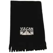 AVRO VULCAN ROYAL AIR FORCE NUCLEAR BOMBER AIRCRAFT EMBROIDERED BLACK SCARF.