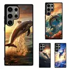 playful dolphin jumping ocean For Samsung Galaxy Z Fold Flip 3 4 5 6 Funny Cases