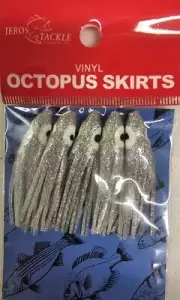 Jeros Tackle 5 2 inch Octopus Skirts Trolling Big Game Lure Bait White