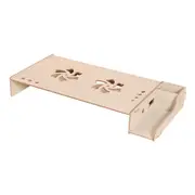 Wood Monitor Stand with Keyboard Storage