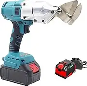 Cordless Electric Scissors, Industrial Grade Brushless Metal Cutting Tools with battery, 1mm/2mm Shear Thickness, 1600RPM, Torque Range 180N.m, for Sheet, Carpet, Leather, Metal