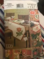 Vintage Craft Sewing Patterns Vogue Christmas Rare 7465 2001 Decor Table Retro