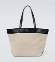 [Ami Paris] Ami Paris Canvas leather-trimmed tote bag