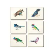Cinnamon Placemats Cork Backed Set of 6 Away with the Birds 30 x 23cm