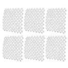 H (White )6Pcs 20x20cm NonSlip Splicing Interlocking Floor Mat For Kitchen