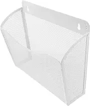TEHAUX Hanging File Organizer Wall Magazine Holder Small Mail Holder Wall Mount Mesh Paper Rack