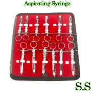 12 Pcs Aspirating Syringe CW Type 1.8mL Dental Insturments Kit DL-12