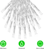Waterproof LED String Lights 33 Ft 100 LED Plug-in Powered Fairy - Cold White