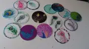 Pre Cut One Inch PEACOCK BIRDS FEATHERS FREE SHIP