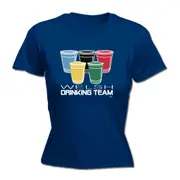 Alcohol Welsh Drinking Team Glasses - Funny Novelty Womens T-Shirt T Shirt Tshirt