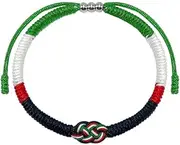 [Fgbetcv] Palestine Bracelet, Palestinian Flag Braided Bracelet，Palestinian Flag Handmade Woven Bracelet,Free Palestinian Braided Bracelet,Support Palestine Class Bracelet, Plastic, no gemstone