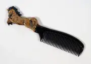 Hand Painted Blackmane Black Mane Horse Comb 006H