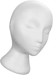 ARTSEWPLY Foam Head Mannequin for Wigs and Hats Display Durable Foam Hat Holder for Home Use for Showcasing Wigs Air Drying and Retail Stores Blank Head Model