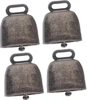 Angoily 5sets Custom Cattle Bells Handle Farm Bells Set No-Rust Sheep Loud for Accessories 4pcs*5