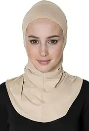 [Lina & Lily] Modal Jersey Full Coverage Ninja Hijab Undercap with Neck Cover for Muslim Women