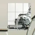 Gym Mirror Tiles - 14" X 12" X 9Pcs Wall Mounted Mirror Glass Frameless Full Le