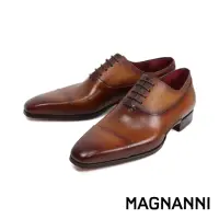 在飛比找momo購物網優惠-【MAGNANNI】西班牙鞋襟壓紋橫飾牛津鞋 棕色(2311